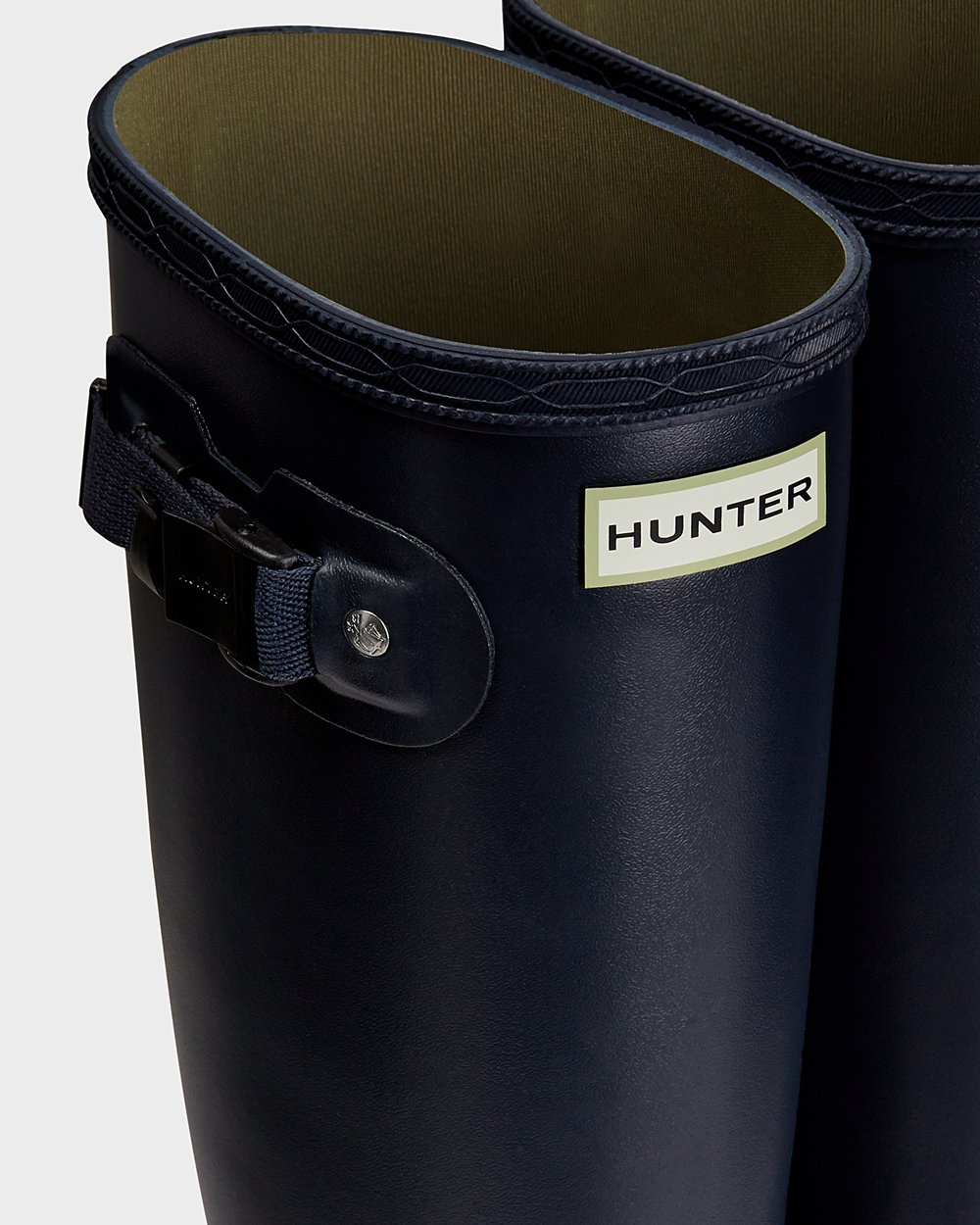 Womens Hunter Norris Field Neoprene Lined - Tall Rain Boots Navy - 4857-JOMBG